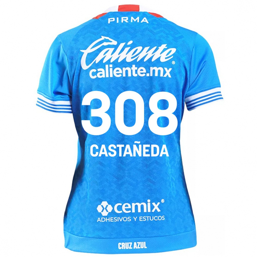 Niño Fútbol Camiseta Emiliano Castañeda #308 Cielo Azul 1ª Equipación 2024/25 Argentina