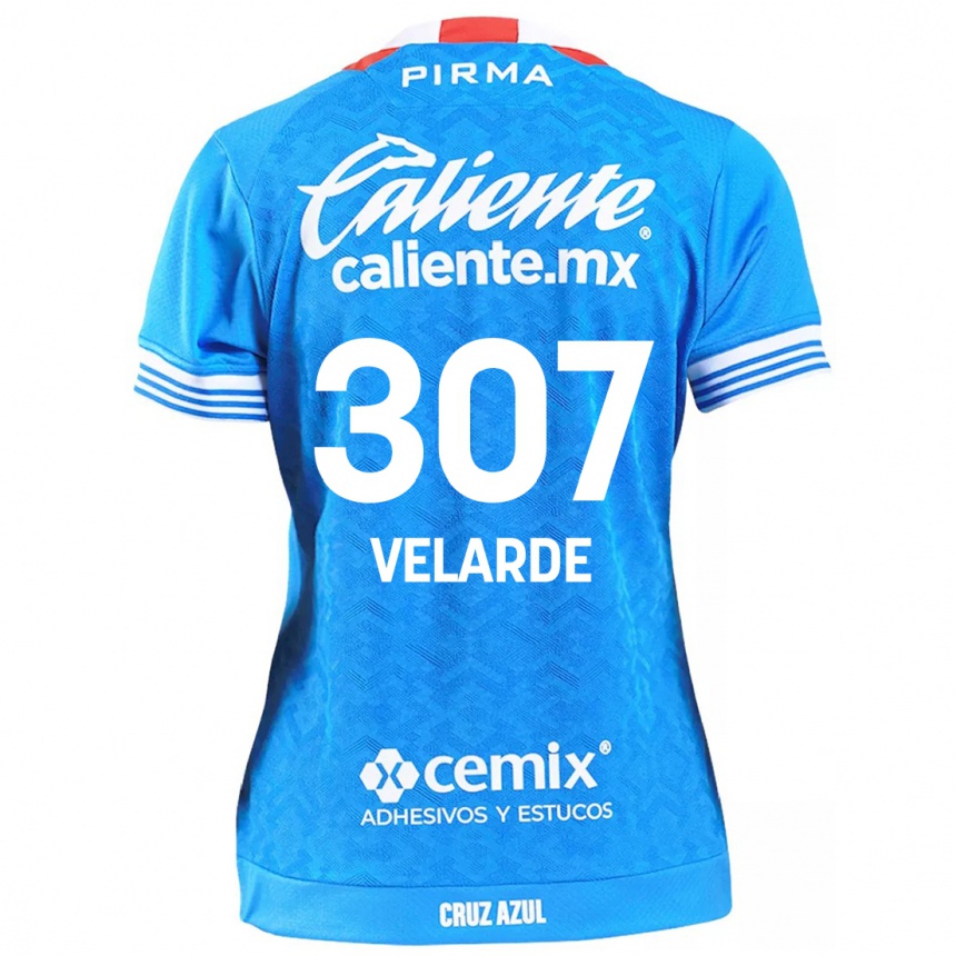 Niño Fútbol Camiseta Juan Velarde #307 Cielo Azul 1ª Equipación 2024/25 Argentina