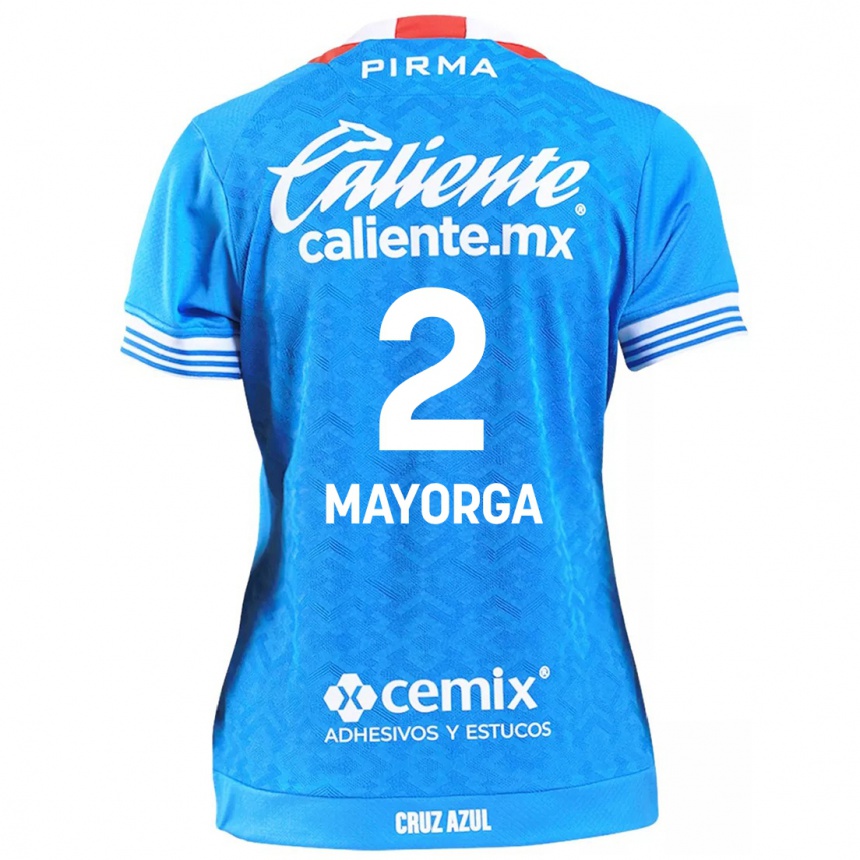 Niño Fútbol Camiseta Alejandro Mayorga #2 Cielo Azul 1ª Equipación 2024/25 Argentina