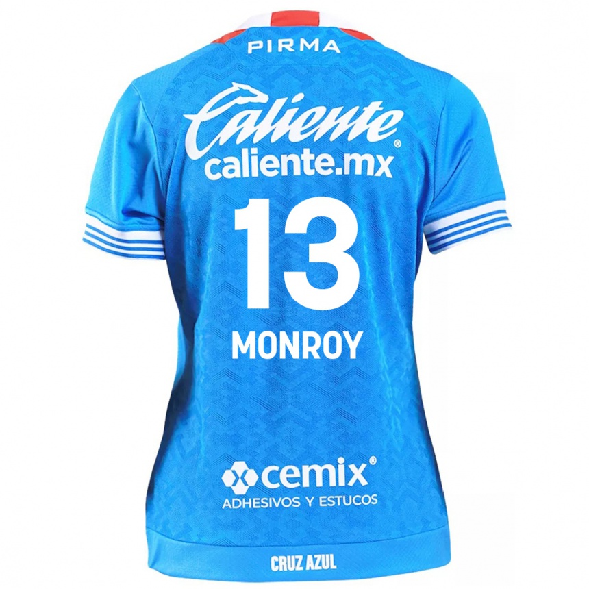 Niño Fútbol Camiseta Daniela Monroy #13 Cielo Azul 1ª Equipación 2024/25 Argentina