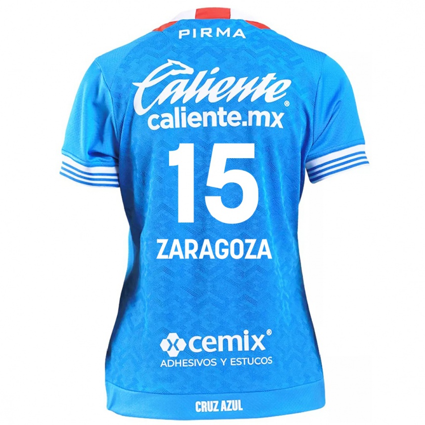 Niño Fútbol Camiseta Nancy Zaragoza #15 Cielo Azul 1ª Equipación 2024/25 Argentina