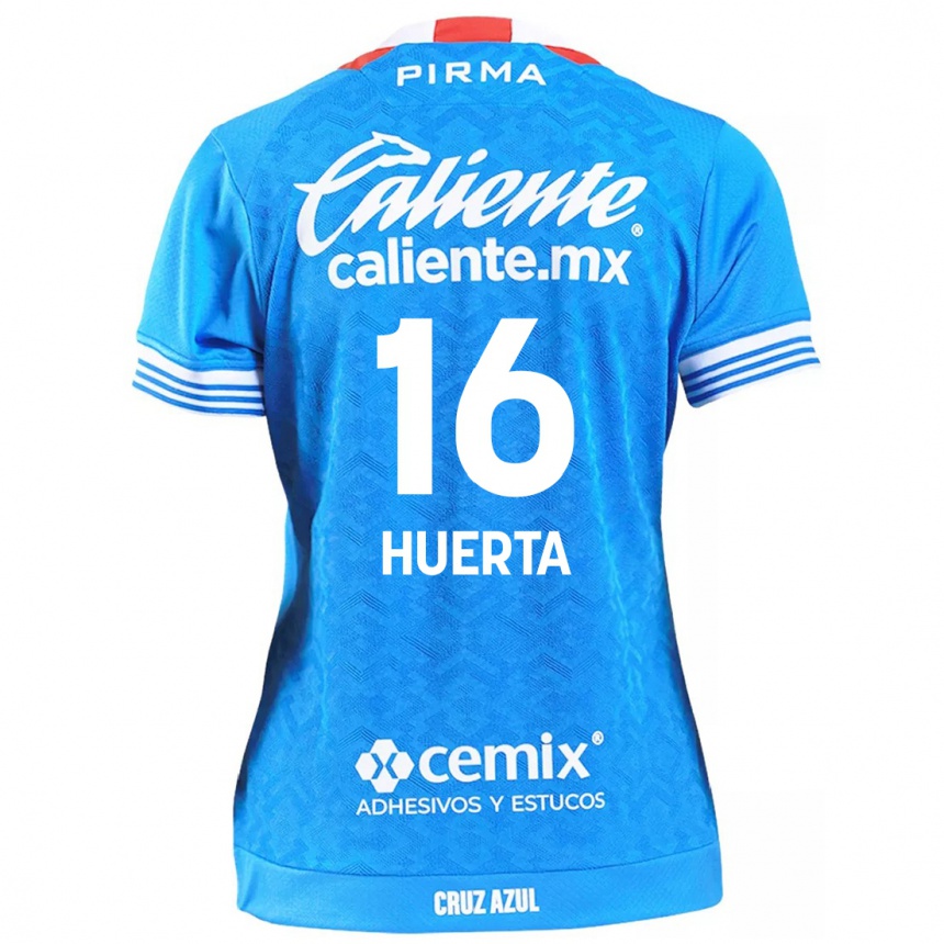 Niño Fútbol Camiseta Ana Gabriela Huerta #16 Cielo Azul 1ª Equipación 2024/25 Argentina