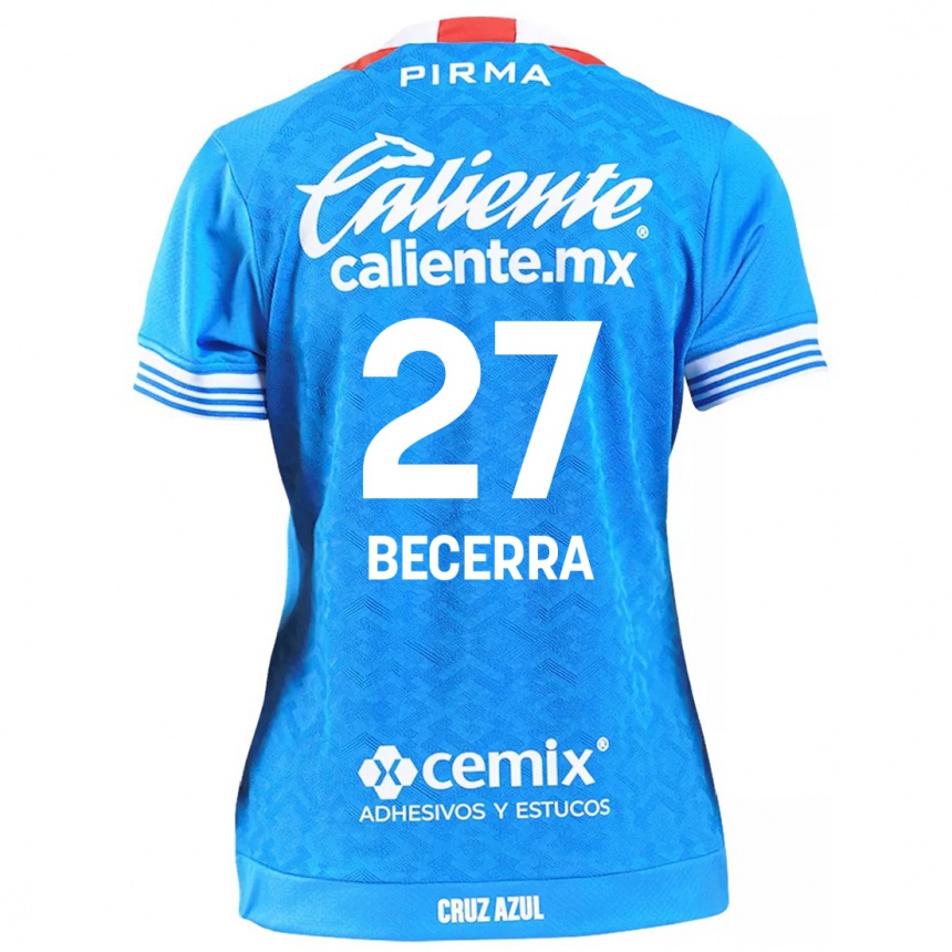 Niño Fútbol Camiseta Ana Becerra #27 Cielo Azul 1ª Equipación 2024/25 Argentina