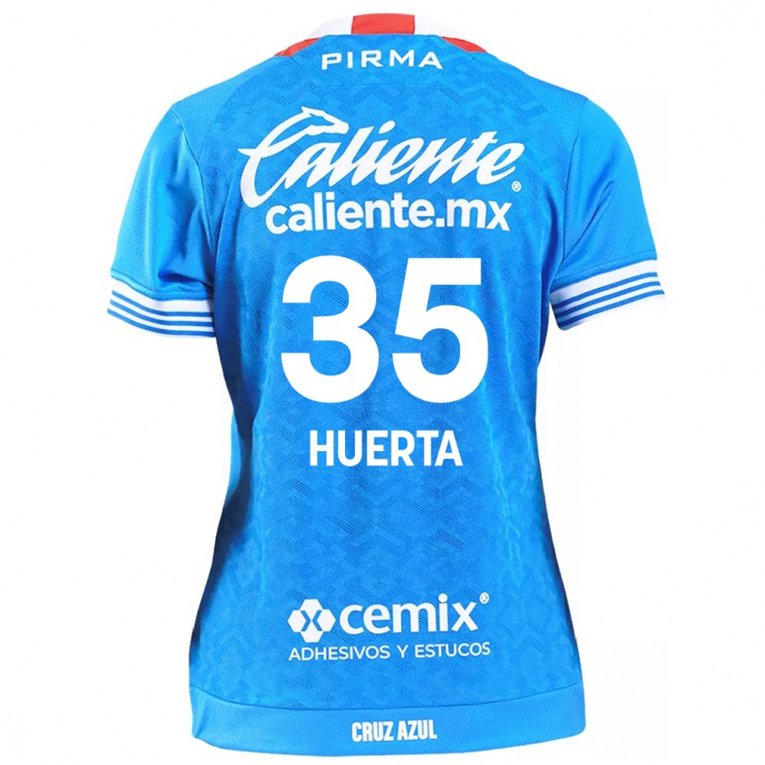 Niño Fútbol Camiseta Renata Huerta #35 Cielo Azul 1ª Equipación 2024/25 Argentina