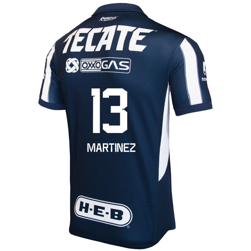 Niño Fútbol Camiseta Jaziel Martínez #13 Azul Rojo Blanco 1ª Equipación 2024/25 Argentina