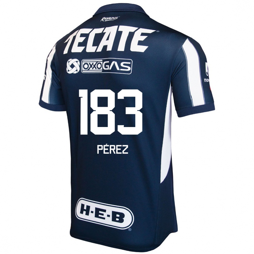 Niño Fútbol Camiseta Santiago Pérez #183 Azul Rojo Blanco 1ª Equipación 2024/25 Argentina