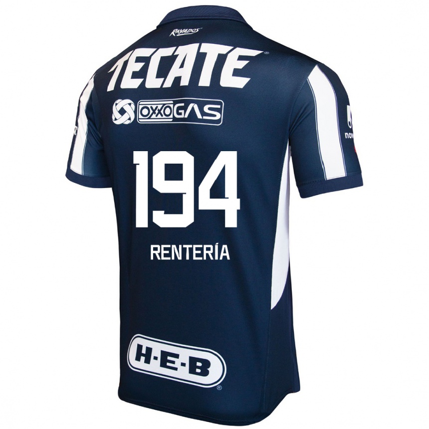 Niño Fútbol Camiseta Ricardo Rentería #194 Azul Rojo Blanco 1ª Equipación 2024/25 Argentina