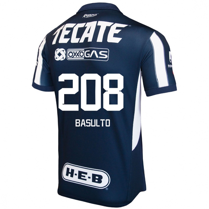 Niño Fútbol Camiseta Luis Basulto #208 Azul Rojo Blanco 1ª Equipación 2024/25 Argentina