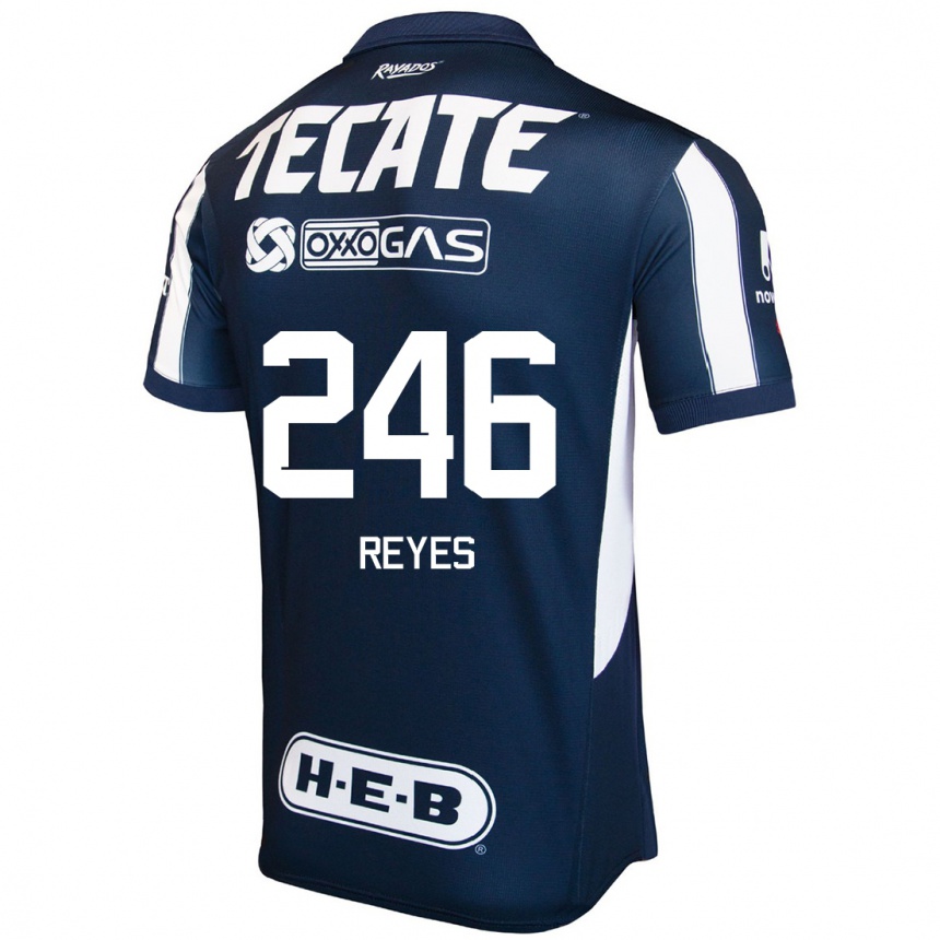 Niño Fútbol Camiseta Cristian Reyes #246 Azul Rojo Blanco 1ª Equipación 2024/25 Argentina