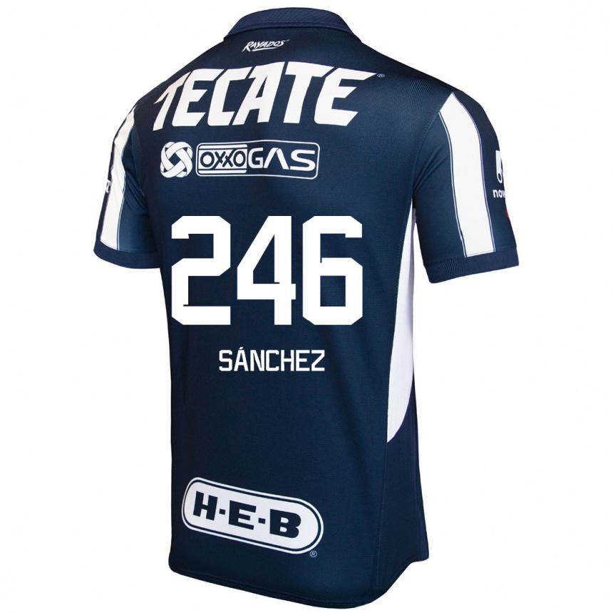 Niño Fútbol Camiseta Diego Sánchez #246 Azul Rojo Blanco 1ª Equipación 2024/25 Argentina