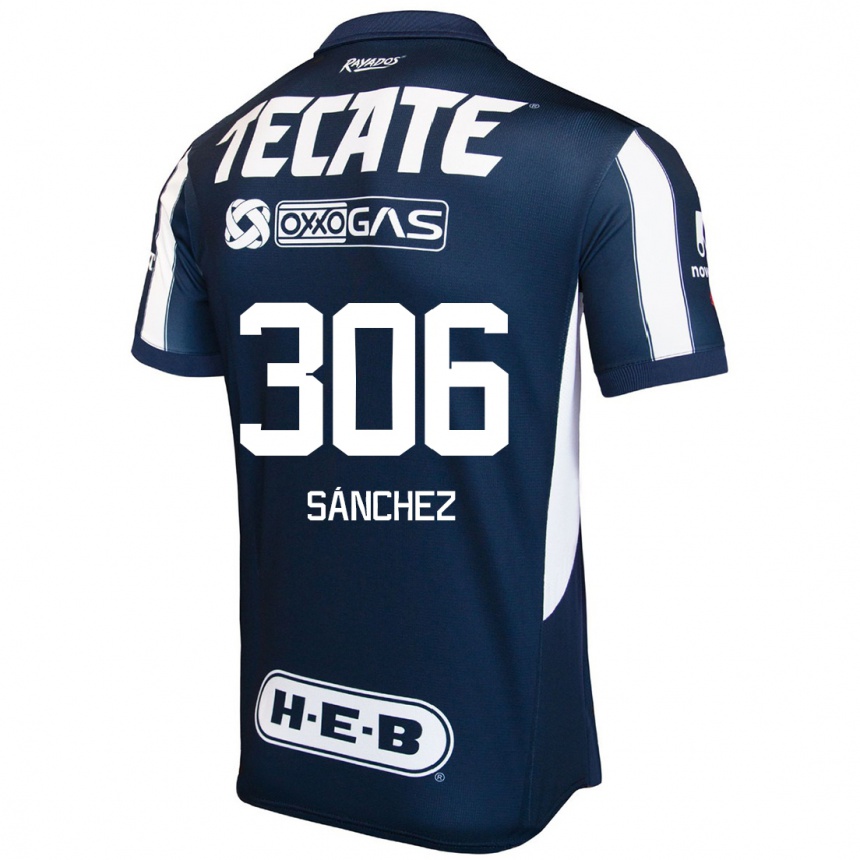 Niño Fútbol Camiseta Jorge Sánchez #306 Azul Rojo Blanco 1ª Equipación 2024/25 Argentina