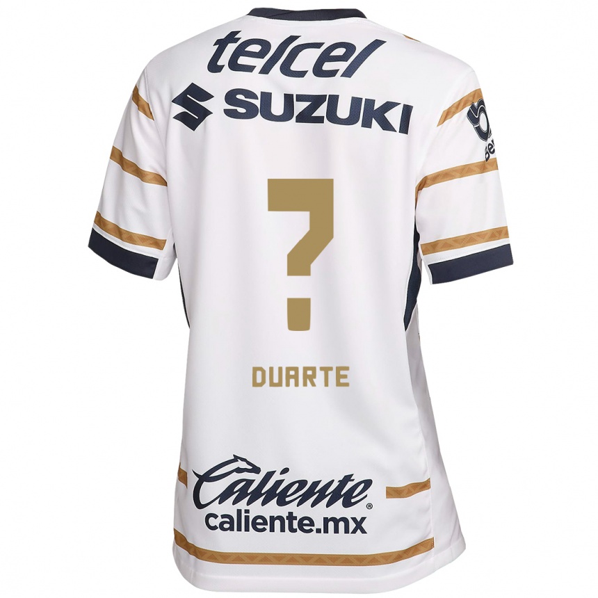 Niño Fútbol Camiseta Rubén Duarte #0 Obsidiana Blanca 1ª Equipación 2024/25 Argentina