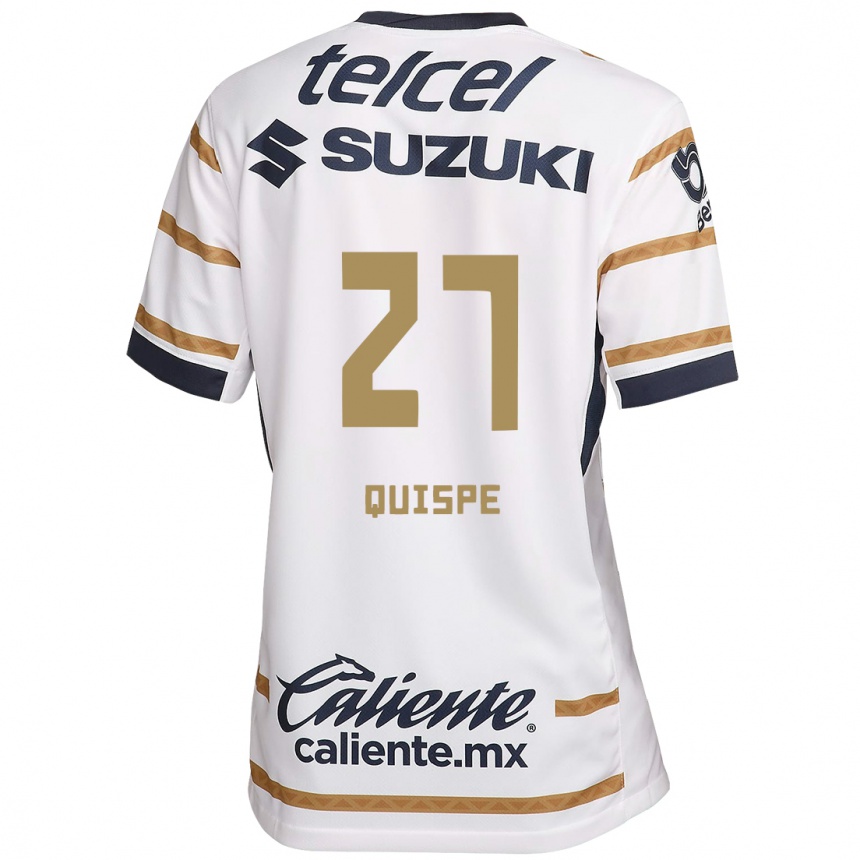 Niño Fútbol Camiseta Piero Quispe #27 Obsidiana Blanca 1ª Equipación 2024/25 Argentina