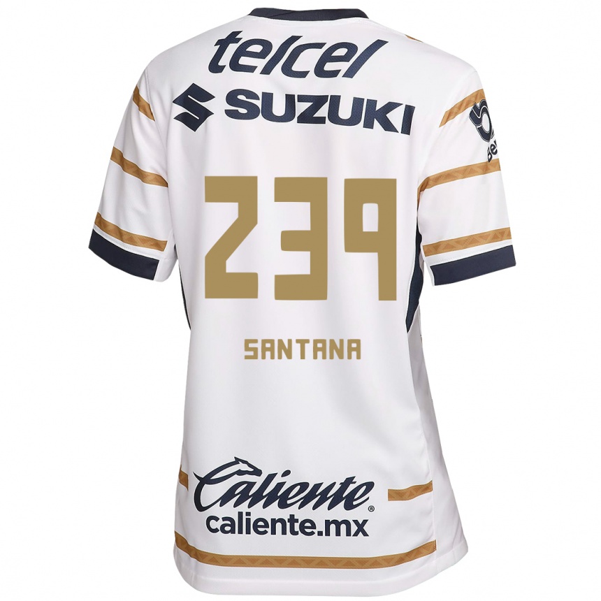 Niño Fútbol Camiseta Guillermo Santana #239 Obsidiana Blanca 1ª Equipación 2024/25 Argentina