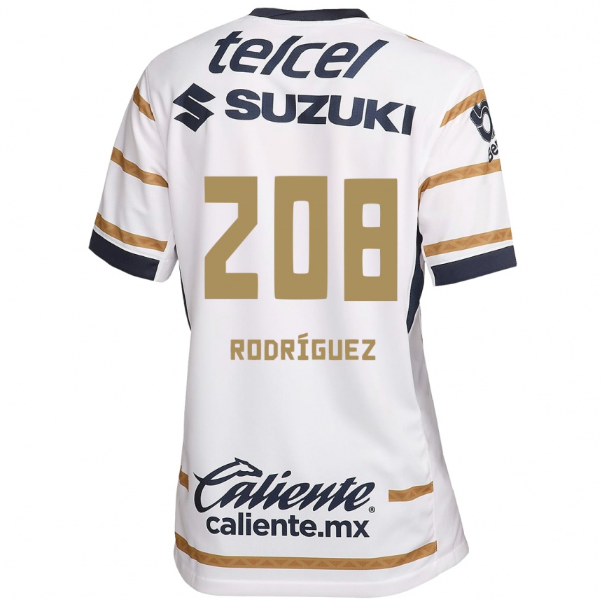 Niño Fútbol Camiseta Gael Rodríguez #208 Obsidiana Blanca 1ª Equipación 2024/25 Argentina