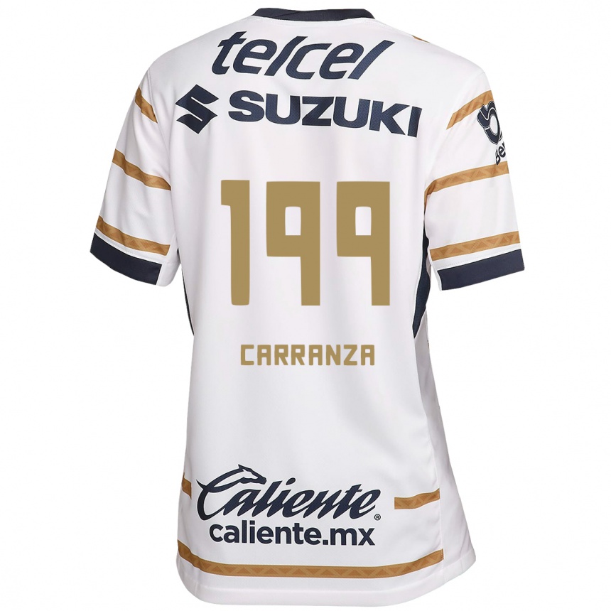 Niño Fútbol Camiseta Kléber Carranza #199 Obsidiana Blanca 1ª Equipación 2024/25 Argentina