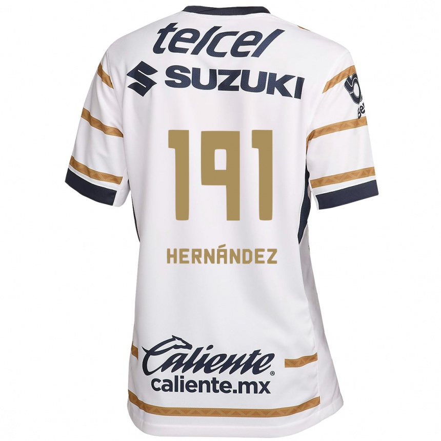 Niño Fútbol Camiseta Marco Hernández #191 Obsidiana Blanca 1ª Equipación 2024/25 Argentina