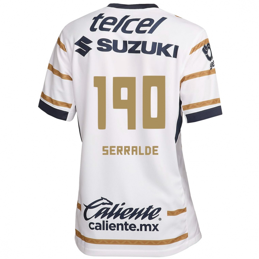 Niño Fútbol Camiseta Gerardo Serralde #190 Obsidiana Blanca 1ª Equipación 2024/25 Argentina