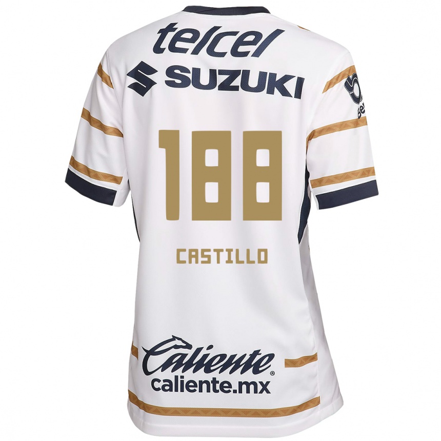 Niño Fútbol Camiseta Christian Castillo #188 Obsidiana Blanca 1ª Equipación 2024/25 Argentina