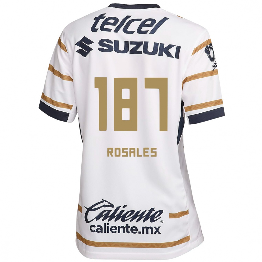 Niño Fútbol Camiseta Alonso Rosales #187 Obsidiana Blanca 1ª Equipación 2024/25 Argentina