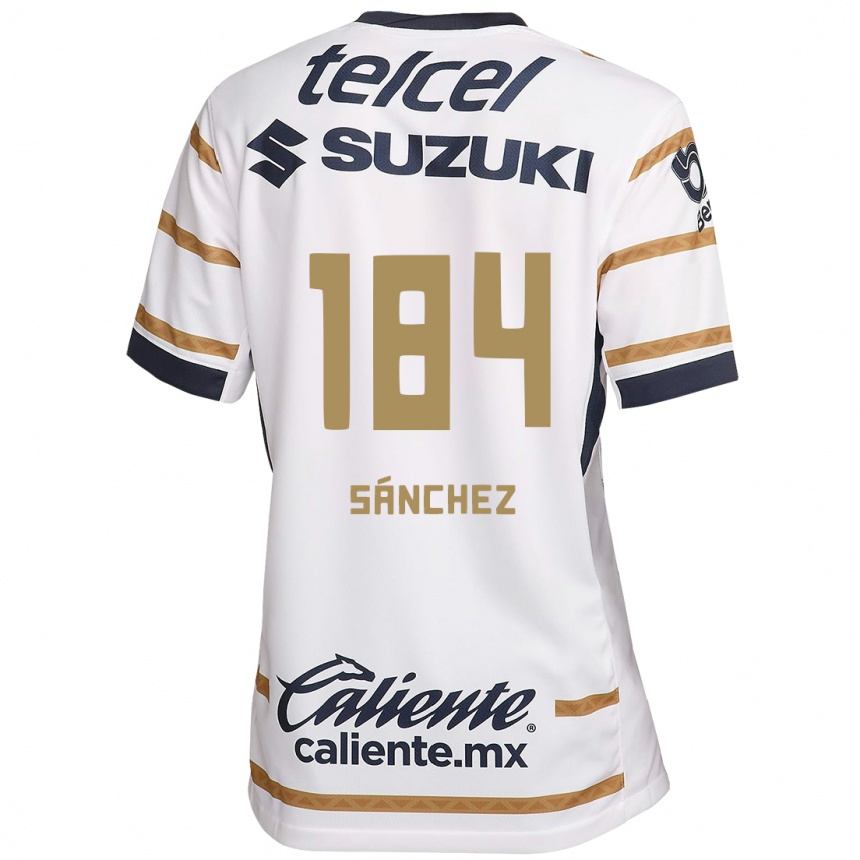 Niño Fútbol Camiseta Manuel Sánchez #184 Obsidiana Blanca 1ª Equipación 2024/25 Argentina