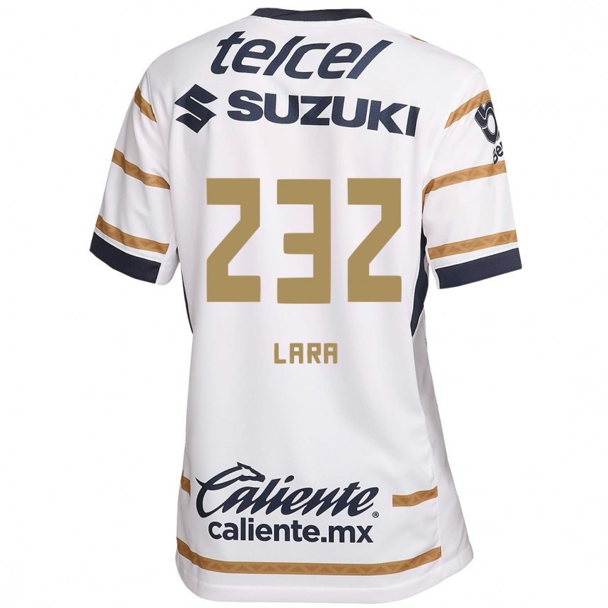 Niño Fútbol Camiseta Pablo Lara #232 Obsidiana Blanca 1ª Equipación 2024/25 Argentina