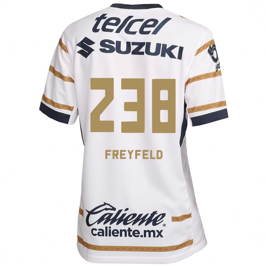 Niño Fútbol Camiseta Julián Freyfeld #238 Obsidiana Blanca 1ª Equipación 2024/25 Argentina