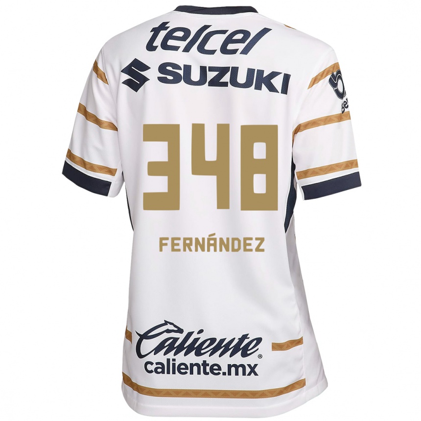 Niño Fútbol Camiseta Yerik Fernández #348 Obsidiana Blanca 1ª Equipación 2024/25 Argentina