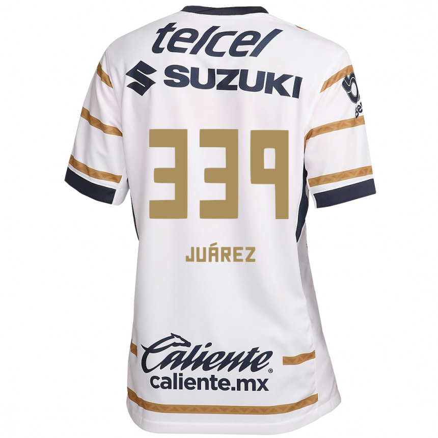 Niño Fútbol Camiseta Jonathan Juárez #339 Obsidiana Blanca 1ª Equipación 2024/25 Argentina