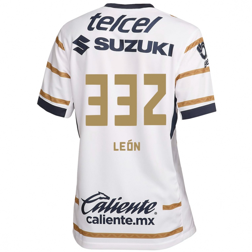 Niño Fútbol Camiseta Andryk León #332 Obsidiana Blanca 1ª Equipación 2024/25 Argentina