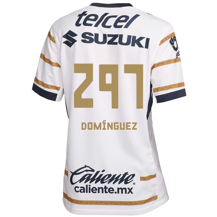 Niño Fútbol Camiseta Julio Domínguez #297 Obsidiana Blanca 1ª Equipación 2024/25 Argentina