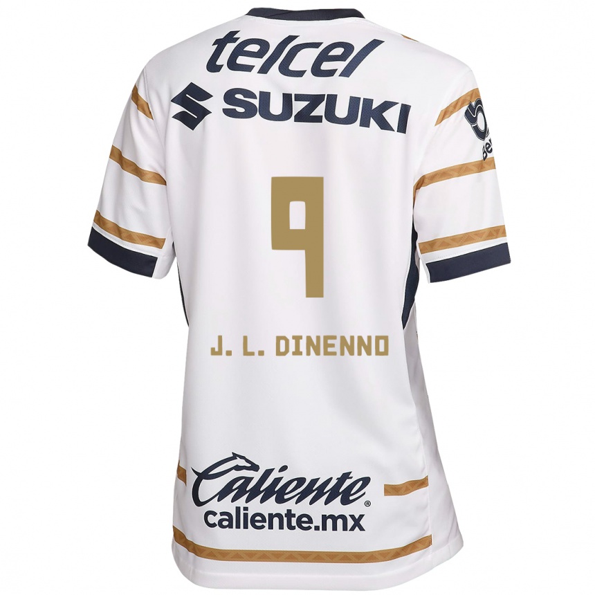 Niño Fútbol Camiseta Juan Dinenno #9 Obsidiana Blanca 1ª Equipación 2024/25 Argentina