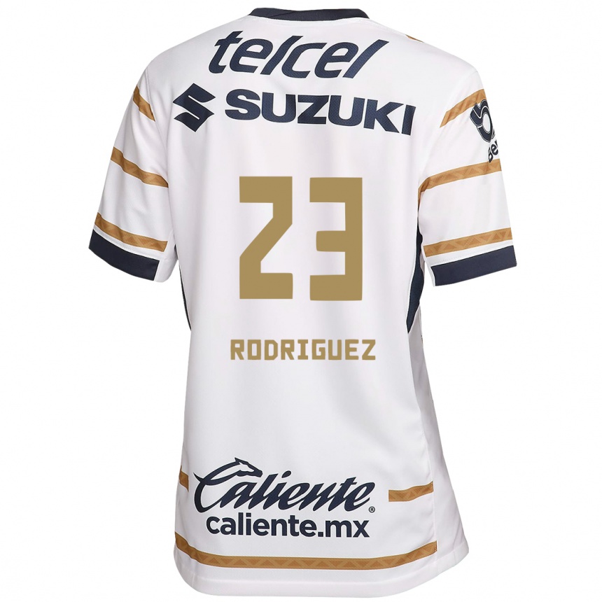 Niño Fútbol Camiseta Catherine Rodriguez #23 Obsidiana Blanca 1ª Equipación 2024/25 Argentina