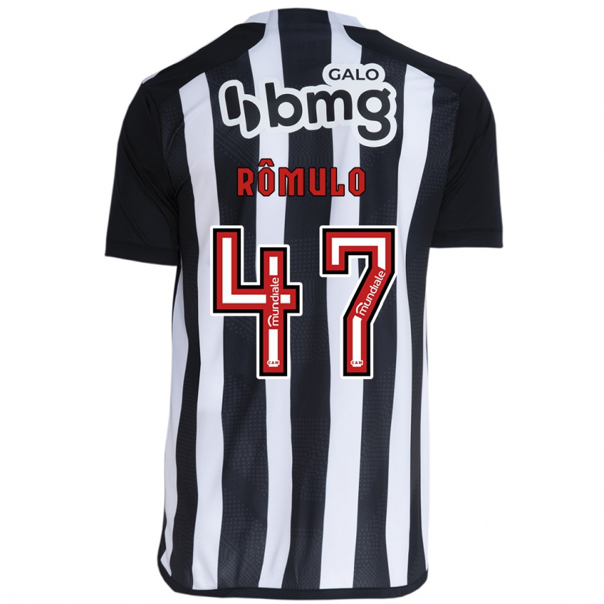 Niño Fútbol Camiseta Rômulo #47 Blanco Negro 1ª Equipación 2024/25 Argentina