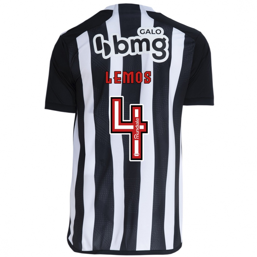 Niño Fútbol Camiseta Mauricio Lemos #4 Blanco Negro 1ª Equipación 2024/25 Argentina