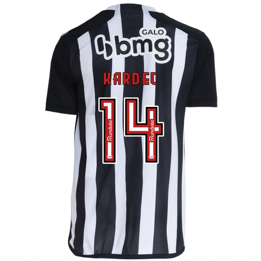 Niño Fútbol Camiseta Alan Kardec #14 Blanco Negro 1ª Equipación 2024/25 Argentina