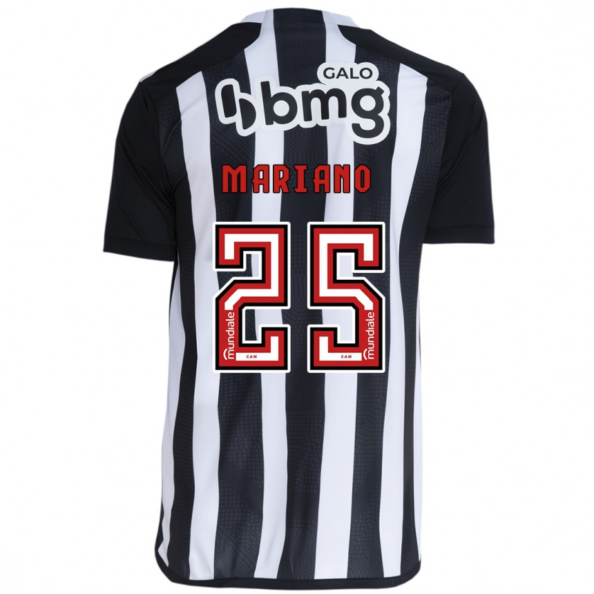 Niño Fútbol Camiseta Mariano #25 Blanco Negro 1ª Equipación 2024/25 Argentina