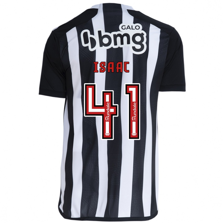 Niño Fútbol Camiseta Isaac #41 Blanco Negro 1ª Equipación 2024/25 Argentina