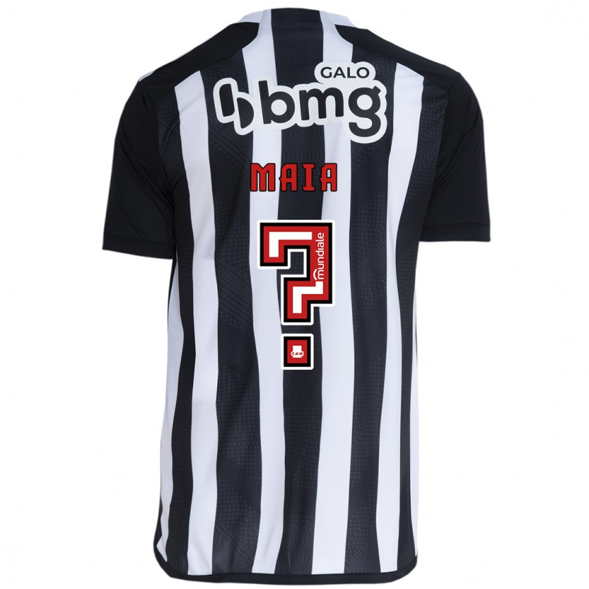 Niño Fútbol Camiseta Caio Maia #0 Blanco Negro 1ª Equipación 2024/25 Argentina