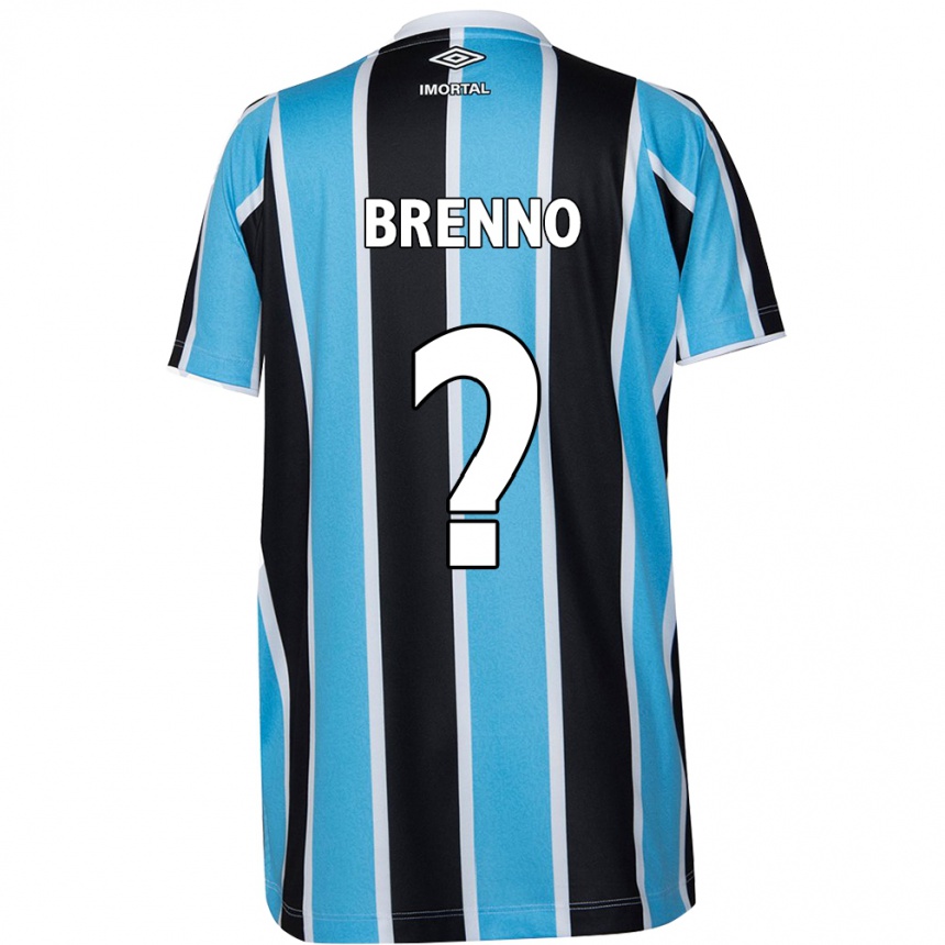 Niño Fútbol Camiseta Brenno #0 Azul Negro Blanco 1ª Equipación 2024/25 Argentina