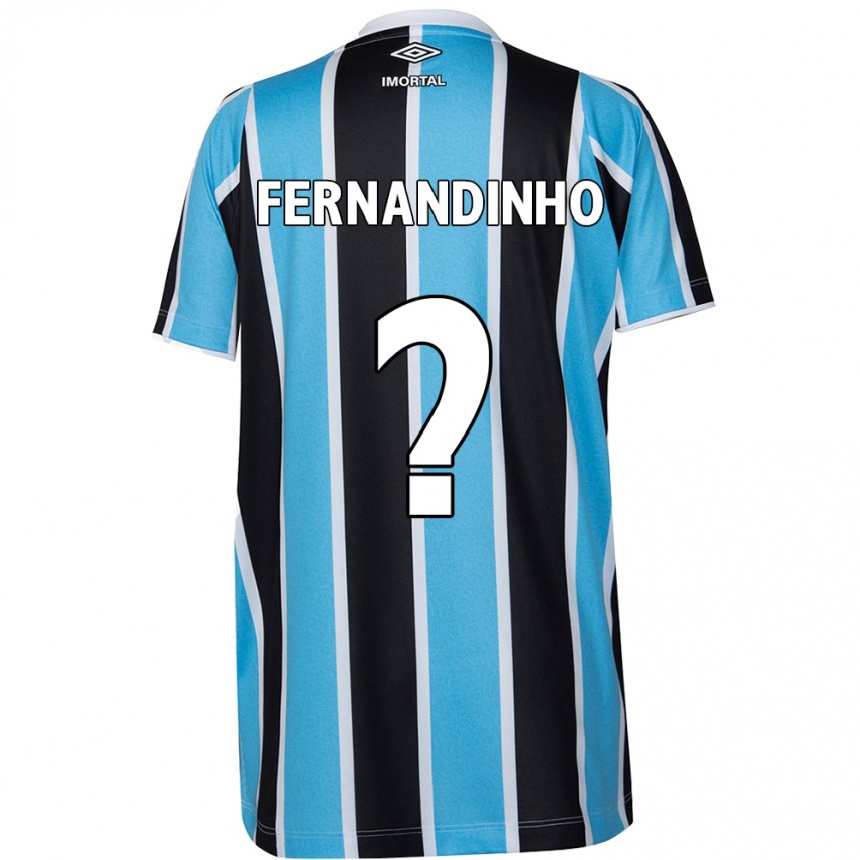 Niño Fútbol Camiseta Fernandinho #0 Azul Negro Blanco 1ª Equipación 2024/25 Argentina