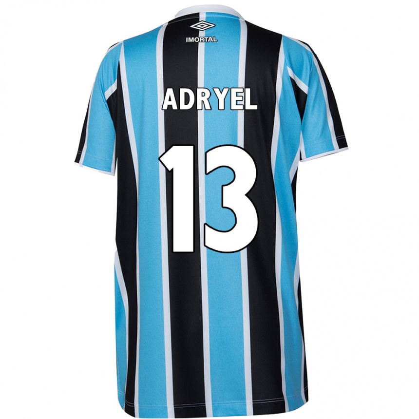 Niño Fútbol Camiseta Adryel #13 Azul Negro Blanco 1ª Equipación 2024/25 Argentina