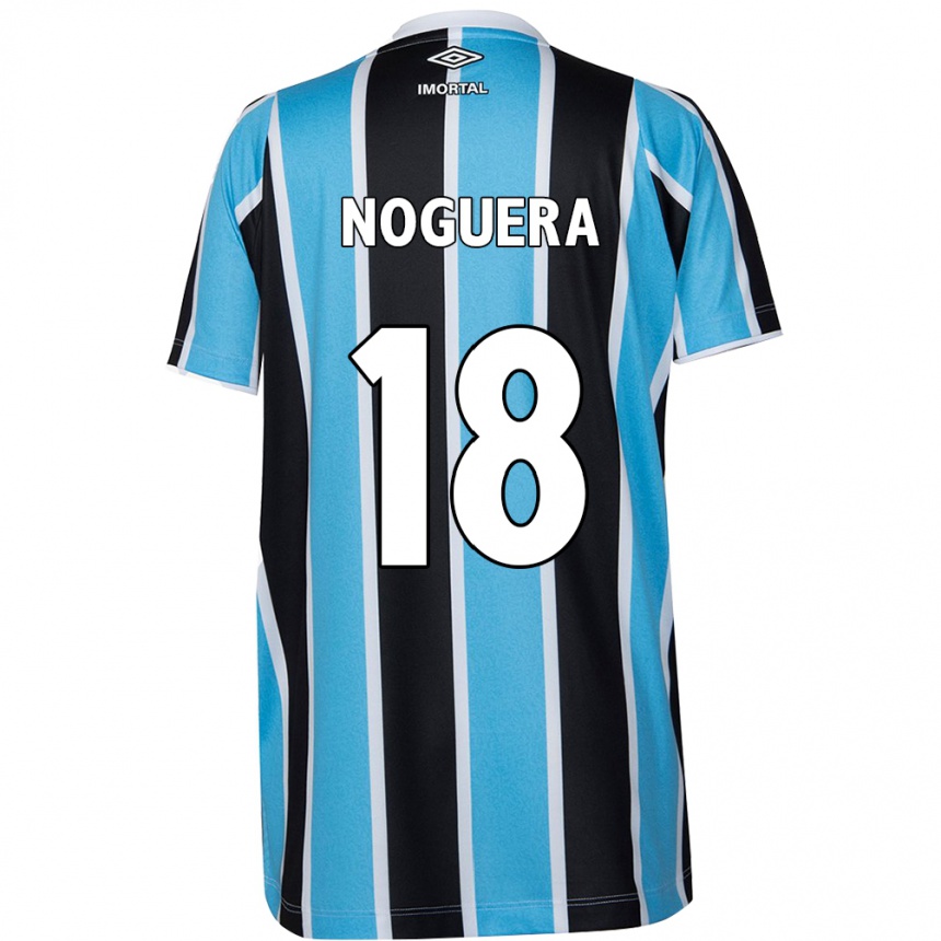 Niño Fútbol Camiseta Freddy Noguera #18 Azul Negro Blanco 1ª Equipación 2024/25 Argentina