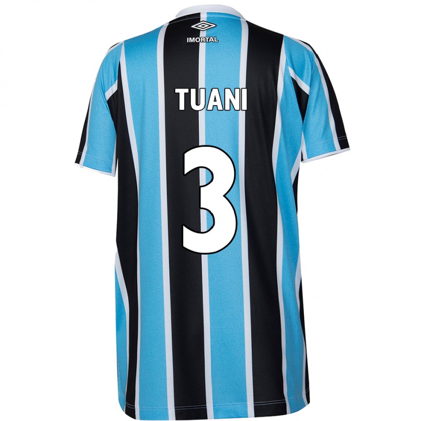 Niño Fútbol Camiseta Tuani #3 Azul Negro Blanco 1ª Equipación 2024/25 Argentina