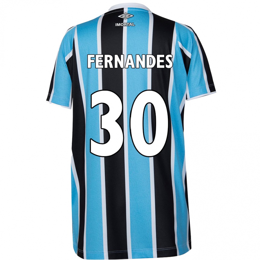 Niño Fútbol Camiseta Raquel Fernandes #30 Azul Negro Blanco 1ª Equipación 2024/25 Argentina