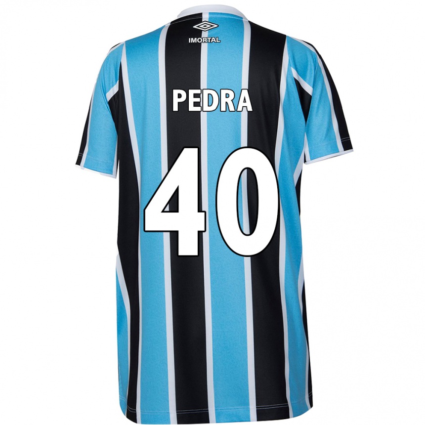 Niño Fútbol Camiseta Duda Pedra #40 Azul Negro Blanco 1ª Equipación 2024/25 Argentina