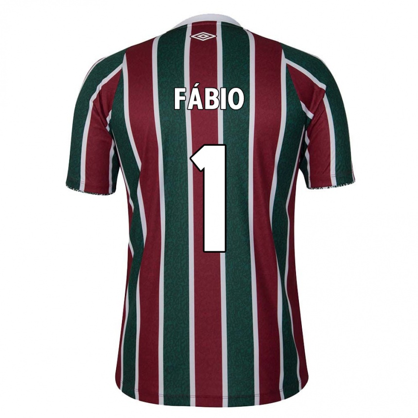 Niño Fútbol Camiseta Fábio #1 Verde Granate Blanco 1ª Equipación 2024/25 Argentina