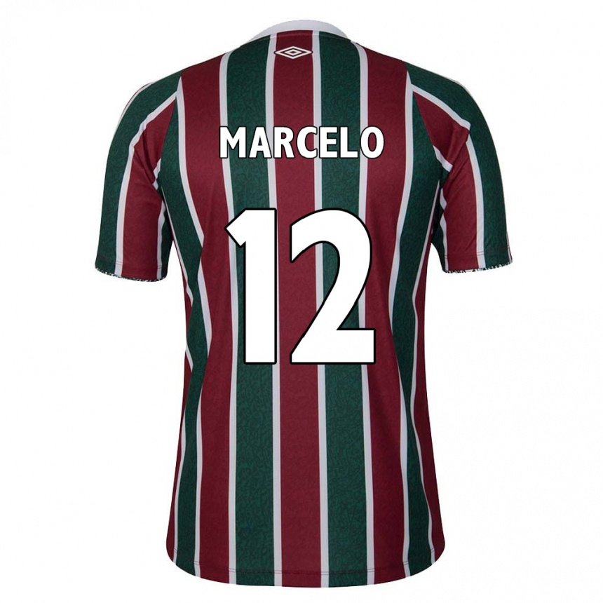 Niño Fútbol Camiseta Marcelo #12 Verde Granate Blanco 1ª Equipación 2024/25 Argentina