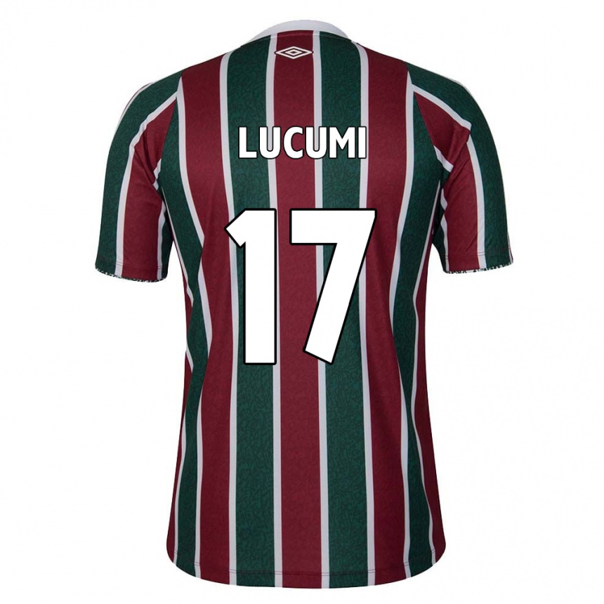 Niño Fútbol Camiseta Jan Lucumi #17 Verde Granate Blanco 1ª Equipación 2024/25 Argentina