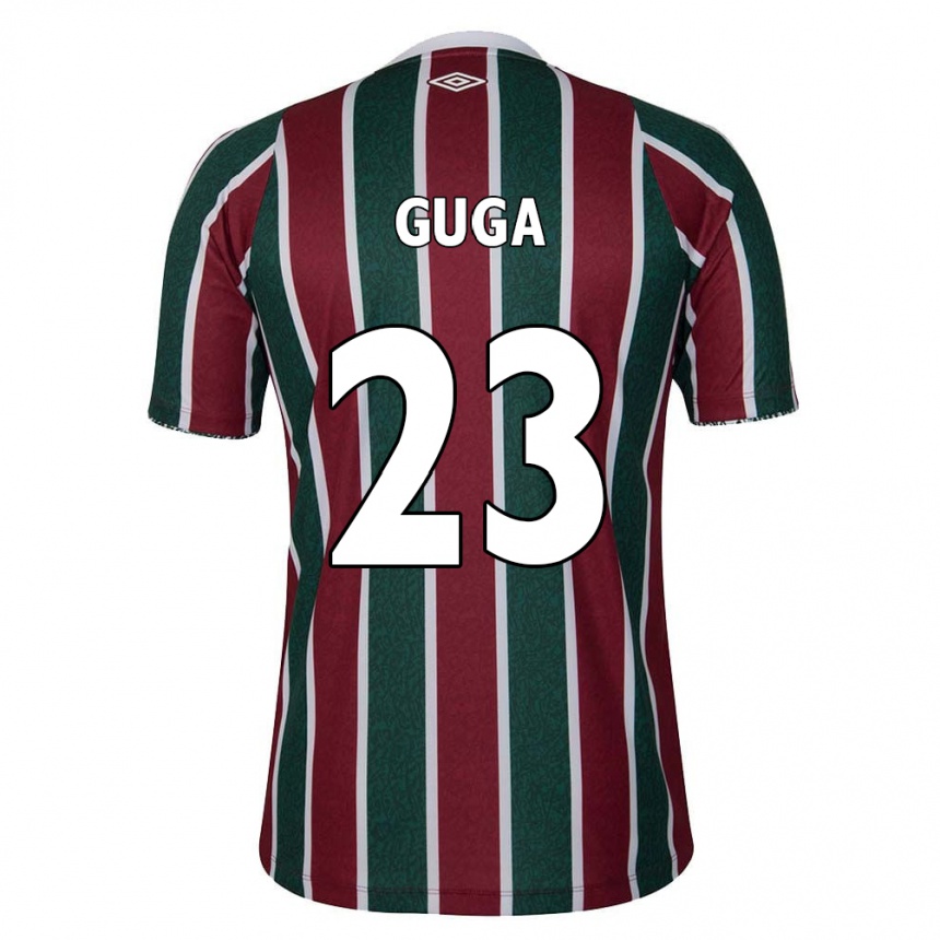 Niño Fútbol Camiseta Guga #23 Verde Granate Blanco 1ª Equipación 2024/25 Argentina